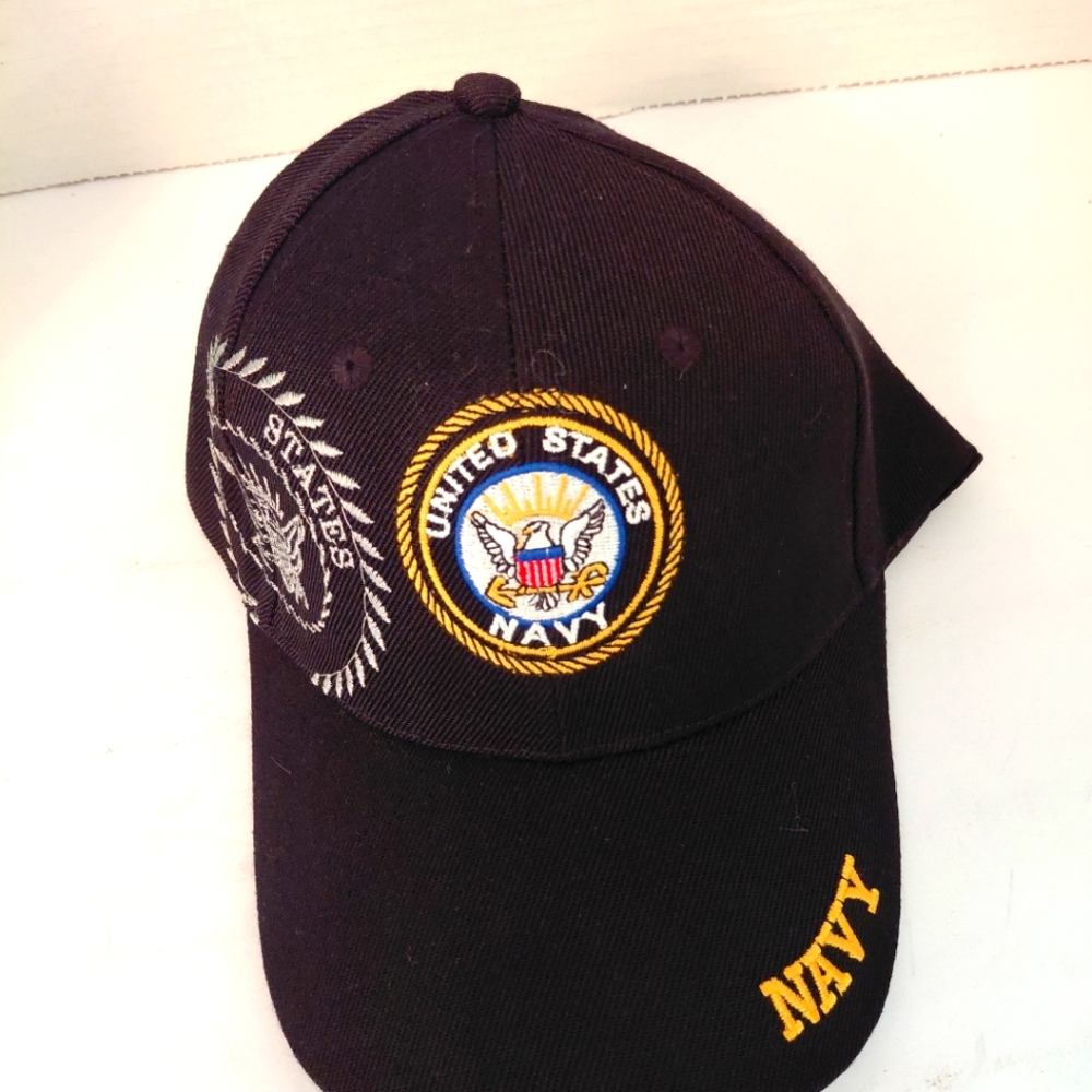 United States Navy Black Cap Military Active Retiree NEW